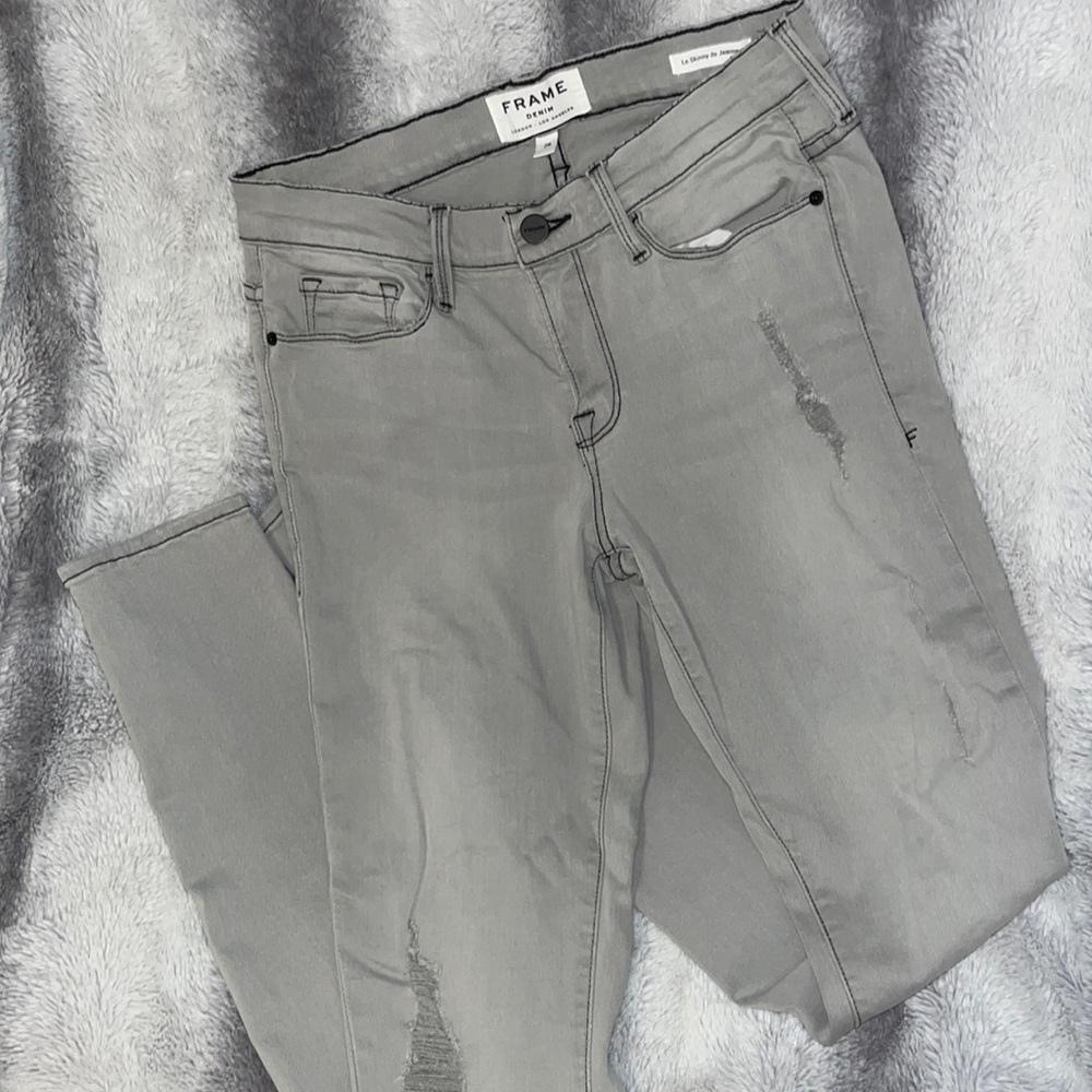 Frame Denim Grey Skinny Jeans